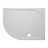 Crosswater Offset Quadrant 45mm Low Level Stone Resin Shower Tray with Waste - Left Hand - Various Size Options -Shower Trays Shop SRQ81000LHW PN