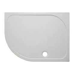 Crosswater Offset Quadrant 45mm Low Level Stone Resin Shower Tray with Waste - Left Hand - Various Size Options