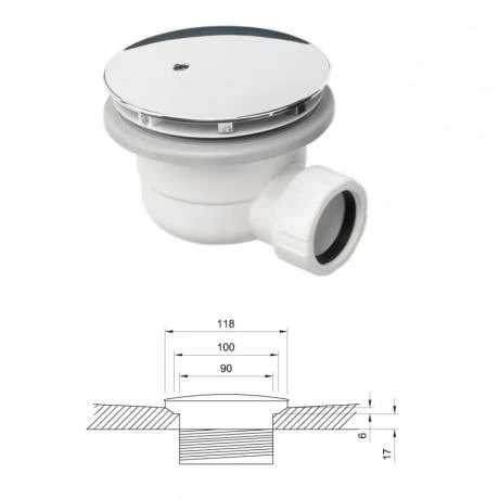 Crosswater Offset Quadrant 45mm Low Level Stone Resin Shower Tray with Waste - Right Hand - Various Size Options 6 Crosswater Offset Quadrant 45mm Low Level Stone Resin Shower Tray with Waste - Right Hand - Various Size Options - Image 4