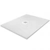 Imperia 800 x 800mm White Slate Effect Square Shower Tray + White Waste