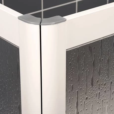 Milton White Front Access Half Height Twin Bi-Parting Shower Doors 5 Milton White Front Access Half Height Twin Bi-Parting Shower Doors - Image 3