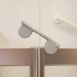 Milton Silver RH Front Access Half Height Bi-Fold Door Hinged from Wall & Fixed Panel -Shower Trays Shop VP3RH SIL 10X10 D2 460 6