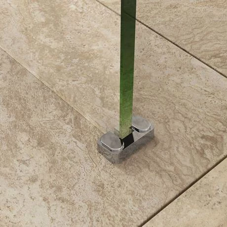 Arezzo Chrome Wetroom Screen Horseshoe Support Foot 4 Arezzo Chrome Wetroom Screen Horseshoe Support Foot - Image 2