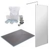 1200 x 900 Wet Room Pack - Chrome -Shower Trays Shop WRP129 p