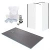 Arezzo 1600 x 900 Wet Room Enclosure Pack - Matt Black 2 Arezzo 1600 x 900 Wet Room Enclosure Pack - Matt Black -Shower Trays Shop WRP169BE np