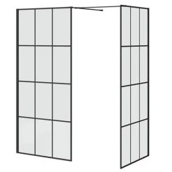 Arezzo 1600 x 900 Wetroom Enclosure Pack - Matt Black Grid 7 Arezzo 1600 x 900 Wetroom Enclosure Pack - Matt Black Grid -Shower Trays Shop WRP169BGE d1 460