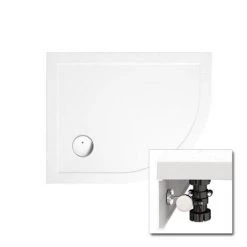 Zamori - 35mm Offset Quadrant Shower Tray with Leg & Panel Set - Right Hand - Various Size Options