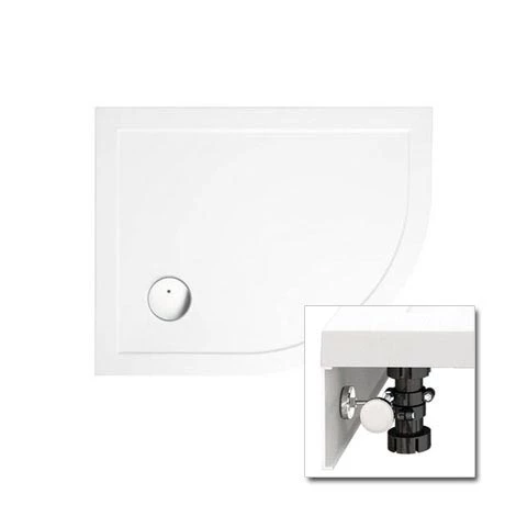 Zamori - 35mm Offset Quadrant Shower Tray with Leg & Panel Set - Right Hand - Various Size Options 3 Zamori - 35mm Offset Quadrant Shower Tray with Leg & Panel Set - Right Hand - Various Size Options