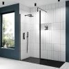 Venice Matt Black Outer Framed 8mm Wetroom Screen with Support Arm (1950mm High) - Various Sizes 1 Venice Matt Black Outer Framed 8mm Wetroom Screen with Support Arm (1950mm High) - Various Sizes -Shower Trays Shop ven7 lms